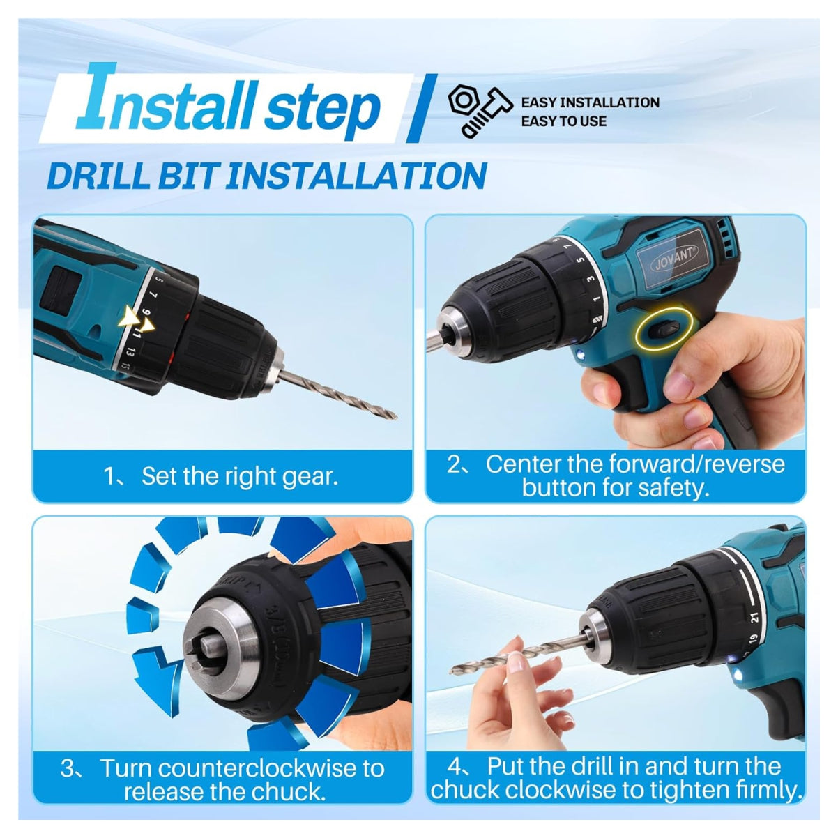 Taladro inalámbrico de mano + 2 Bateria